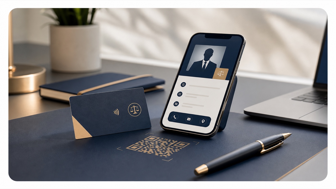 Digitális jogászi profil és NFC névjegykártya